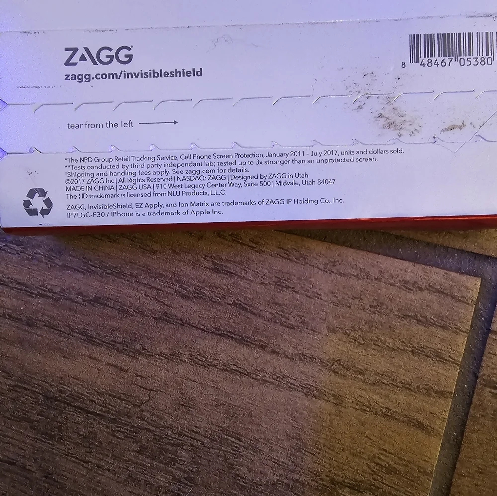 ZAGG IPHONE 8/7/6s/6 SCREEN PROTECTOR GLASS PLUS BRAND NEW UNOPENED BOX